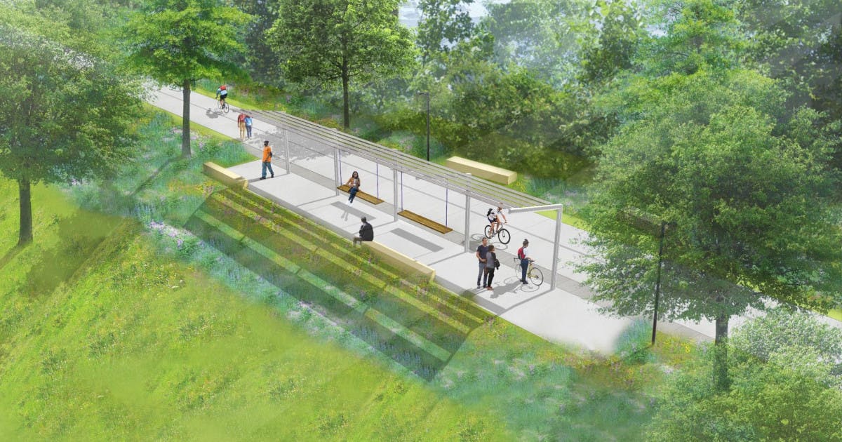 Rendering of planned overlook along the "Kudzu Line."